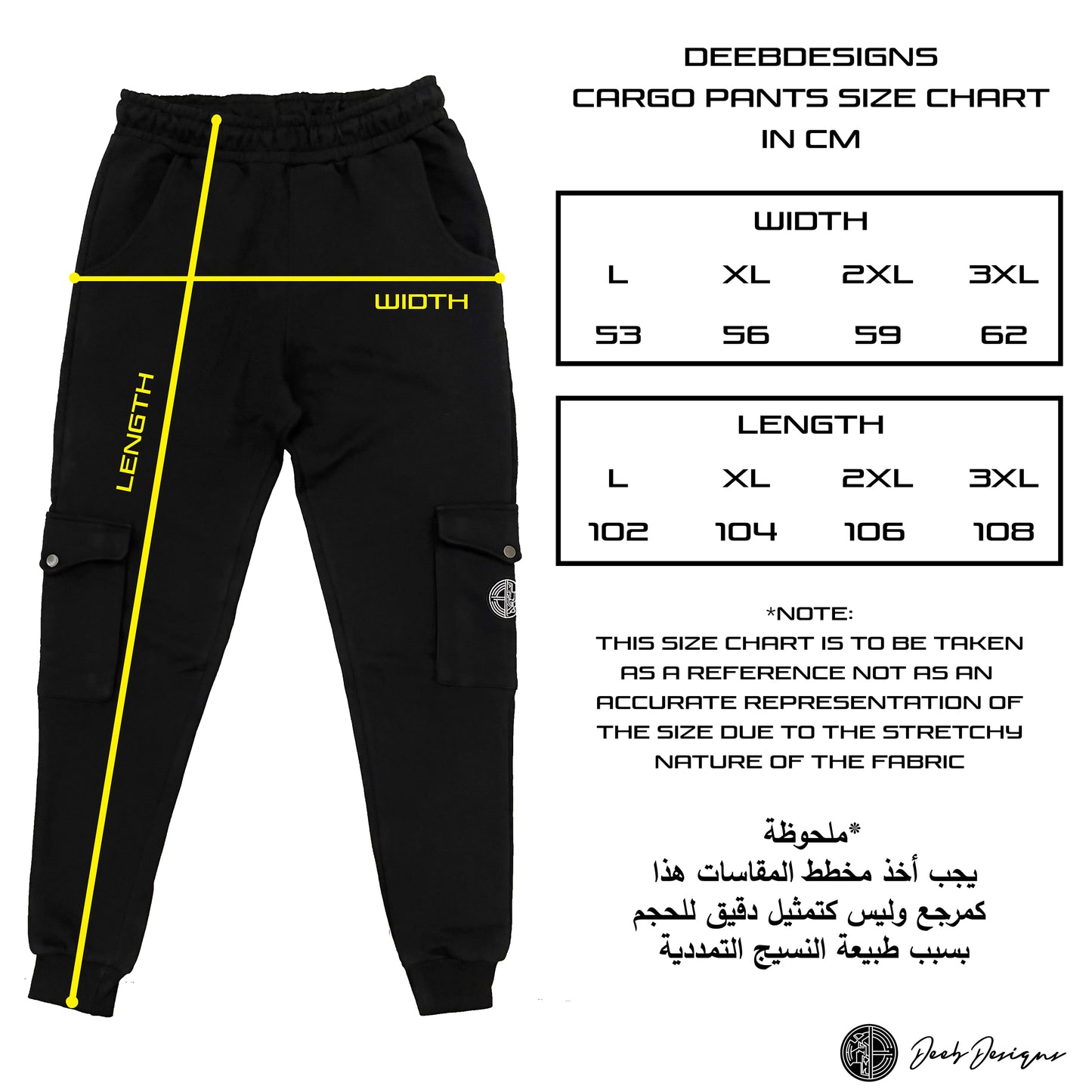 DARK BLUE DEEBDESIGNS CARGO SWEATPANTS