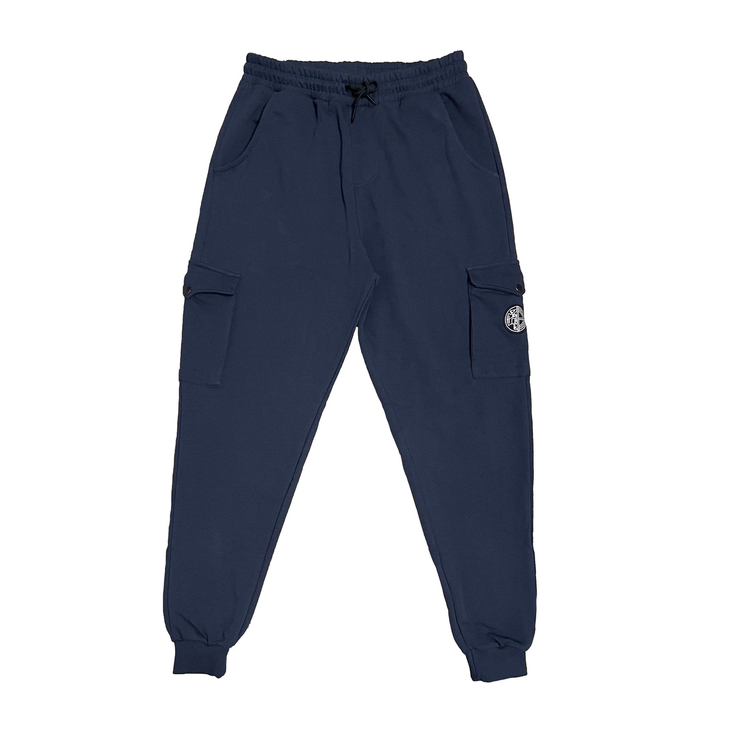 DARK BLUE DEEBDESIGNS CARGO SWEATPANTS