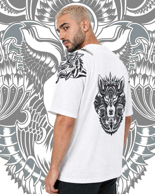 WHITE KING WOLF SHIRT
