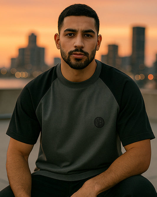 GREY RAGLAN OVERSIZE T-SHIRT