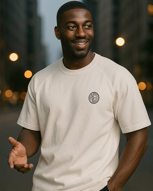 WHITE RAGLAN OVERSIZE T-SHIRT