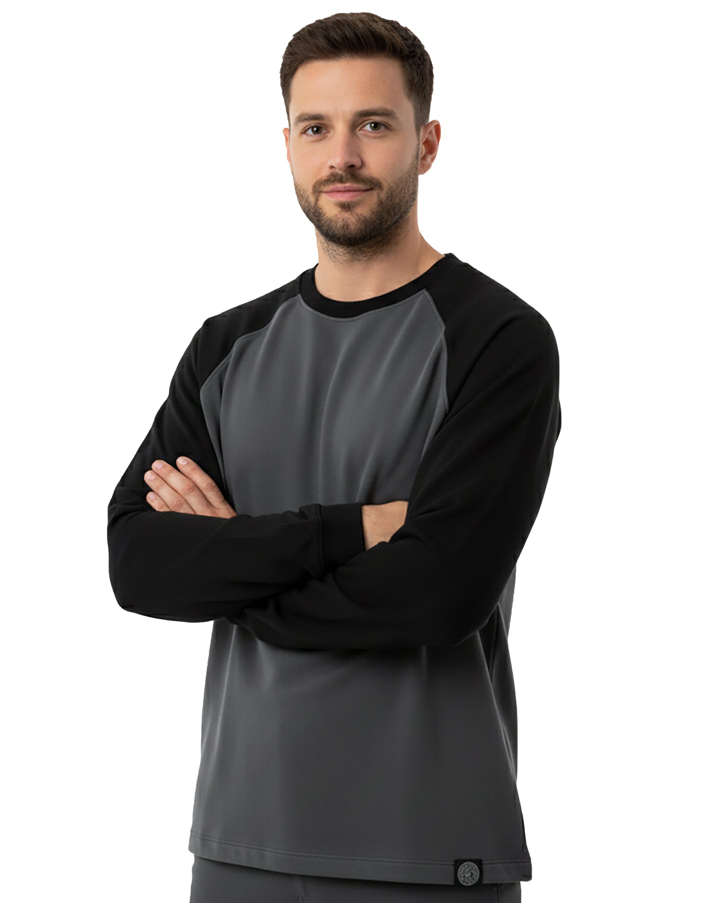 GREY RAGLAN ROUND NECK