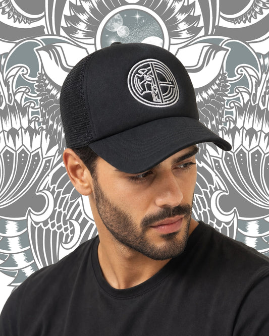 BLACK TRUCKER HAT