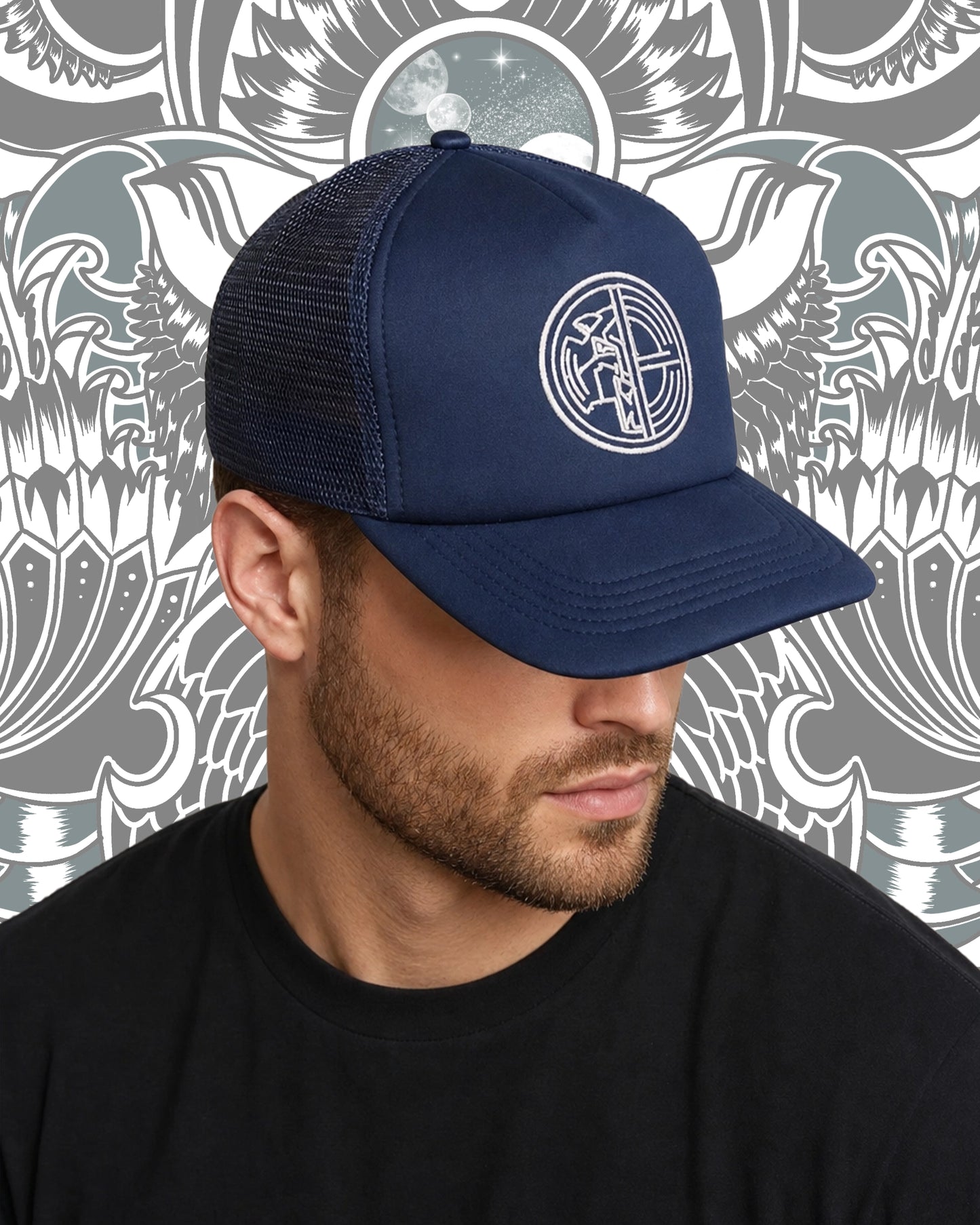 NAVY TRUCKER HAT