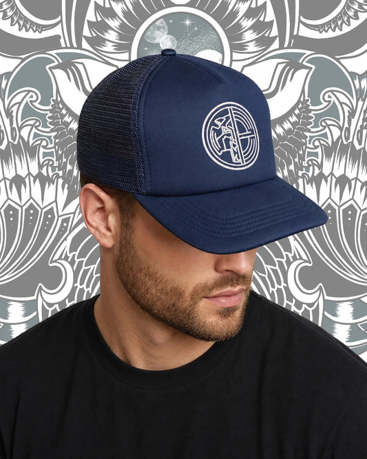 NAVY TRUCKER HAT