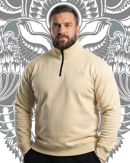 BEIGE QUARTER ZIP