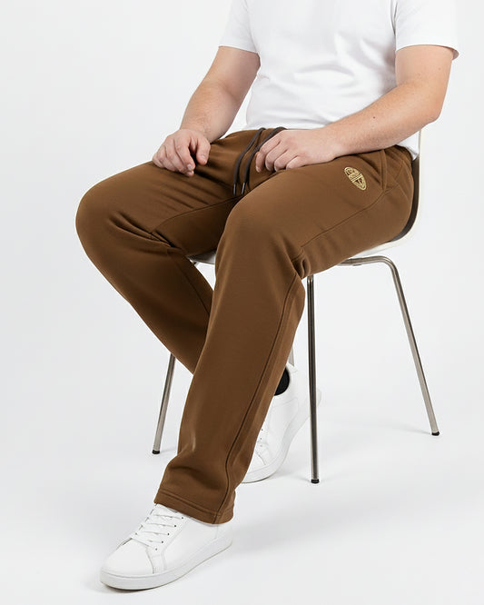 BROWN STRAIGHT LEG SWEATPANTS