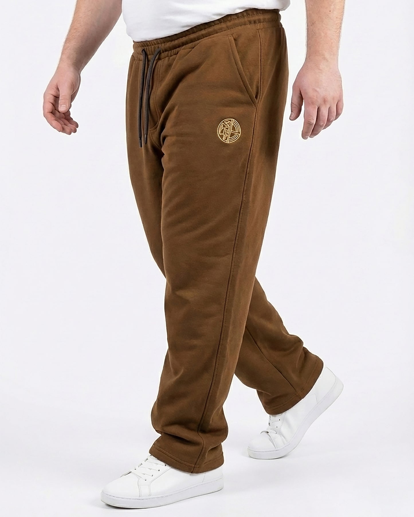 BROWN STRAIGHT LEG SWEATPANTS